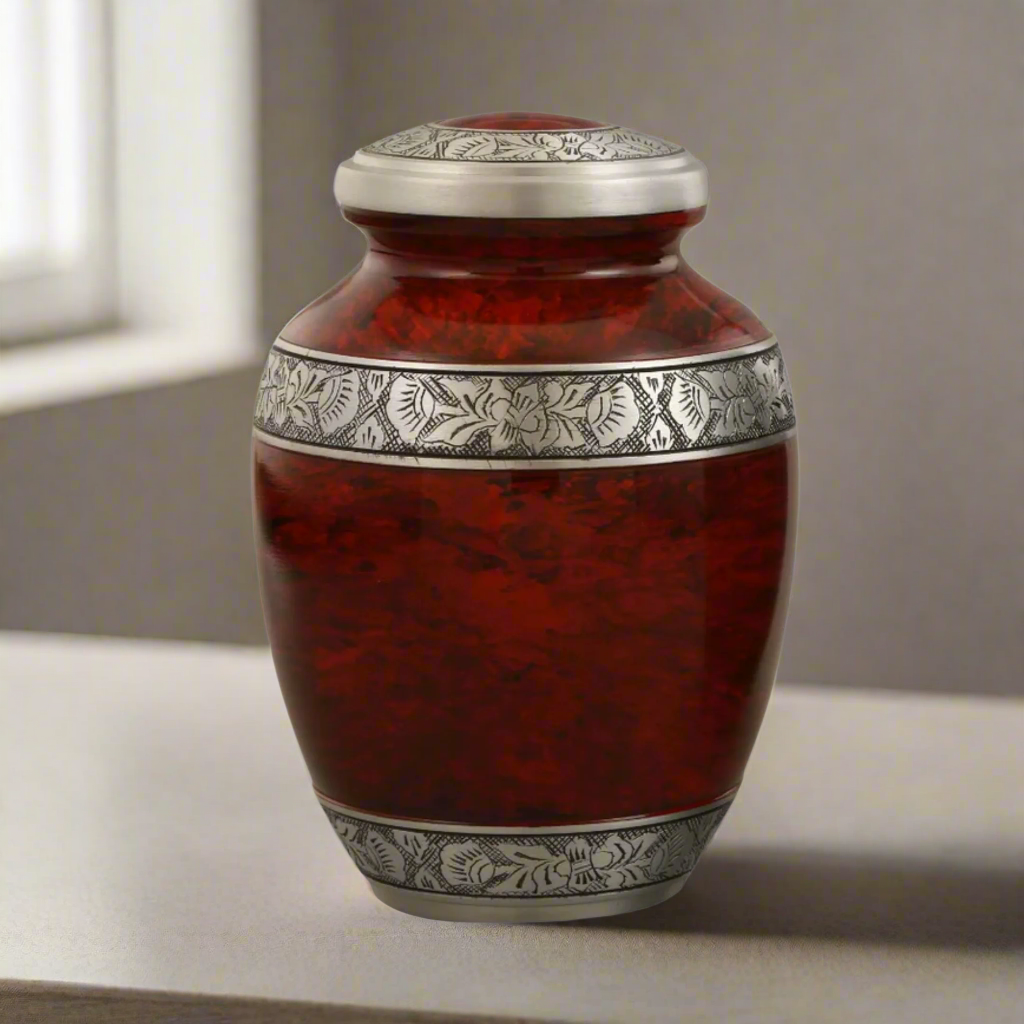 Royal Rapture Urn for ashes Jar Cremation Funeral Memorial Love Aluminium Adult Human Child 10 inch