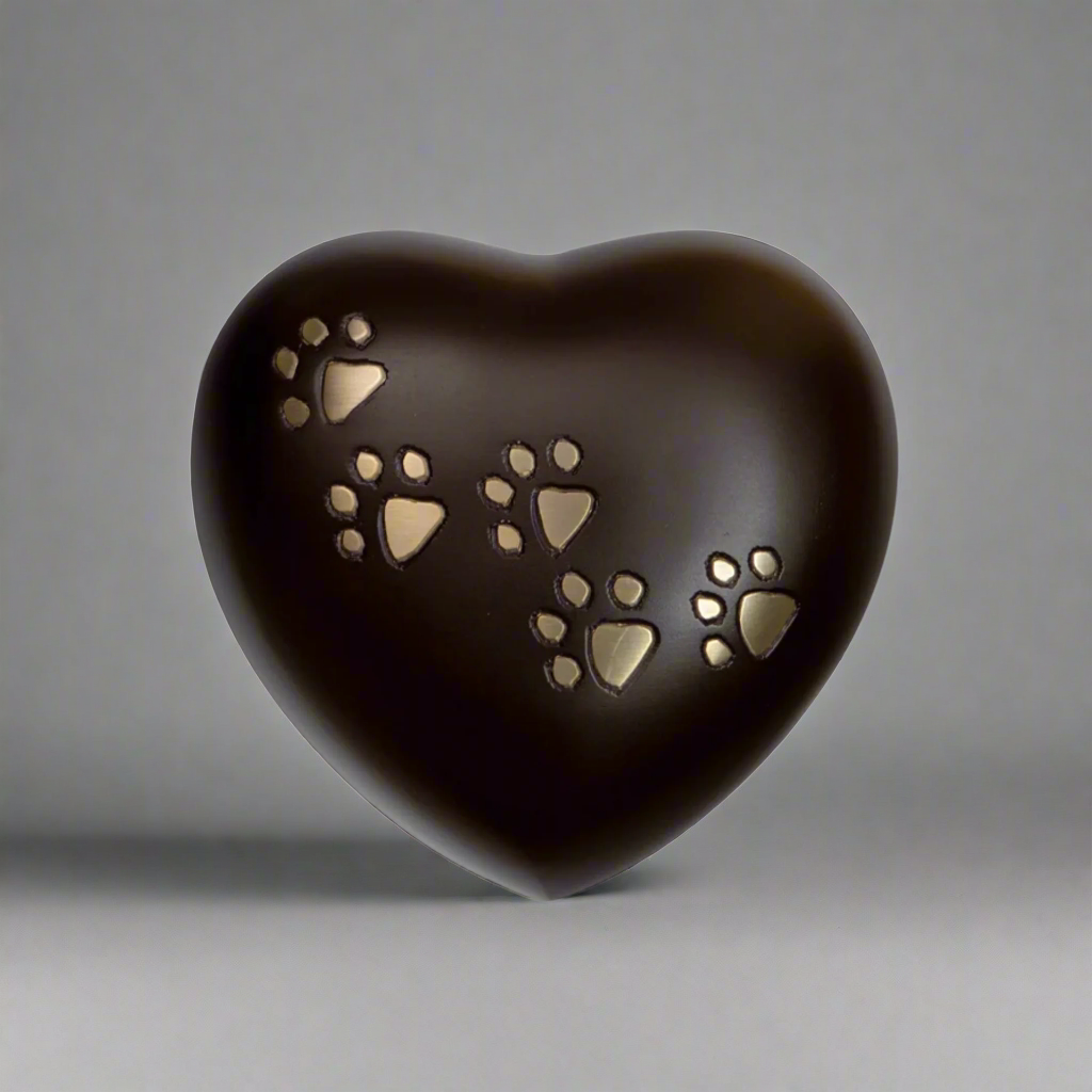 Royal Rapture Heart Ashes Pet Dog Cat Memorial URN for ashes Heart Funeral Cremation 5"