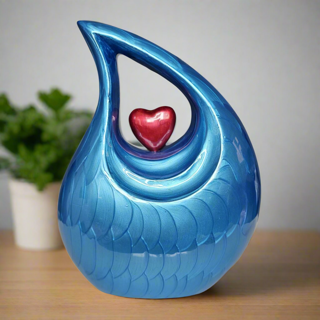 Royal Rapture Urn for ashes Cremation Memorial funeral Teardrop Jar Love Urns decorative Human Adult Child 12" Large (RT02)