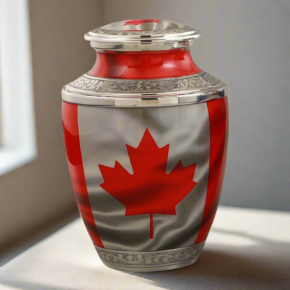 Royal Rapture Urn for ashes Jar Cremation Memorial Funeral Adult Human Printed Country Flag USA UK Mexico Canada