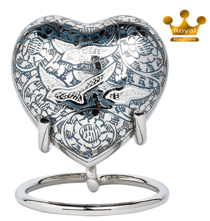 Royal Rapture Love Urn for Ashes Funeral Memorial Cremation Keepsake Heart & Stand