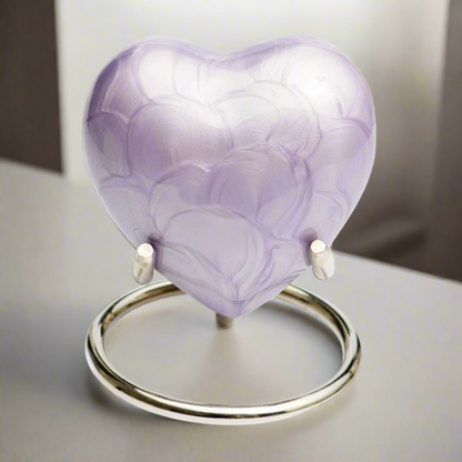 Royal Rapture Love Urn for Ashes Funeral Memorial Cremation Keepsake Heart & Stand