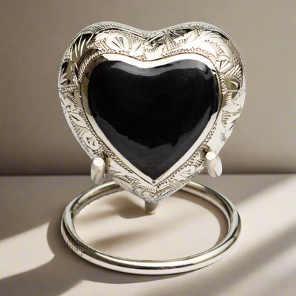 Royal Rapture Love Urn for Ashes Funeral Memorial Cremation Keepsake Heart & Stand